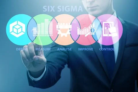 Concept of Lean management with six sigma Foto stock