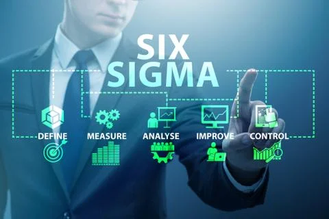 Concept of Lean management with six sigma Foto stock