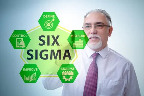 Concept of Lean management with six sigma Foto stock