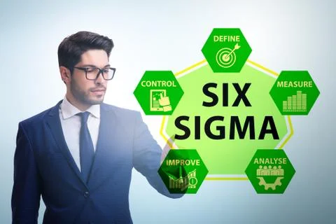 Concept of Lean management with six sigma Foto stock