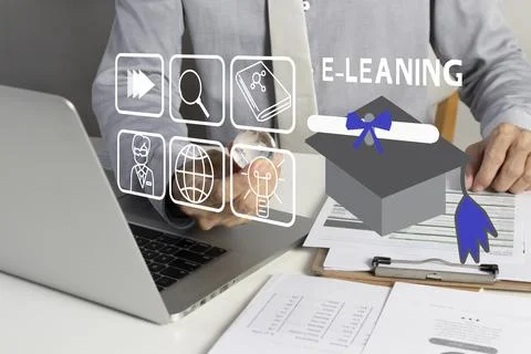 The concept of learning knowledge in big data for use in vocational studies.. Stock Photos