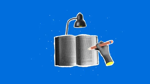 Concept of learning, studying, knowledge. A hand writes in a notebook Stockbeeldmateriaal 331425701