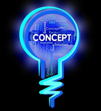  Concept Lightbulb Indicating Concepts Notion And Abstraction Stock Illustration
