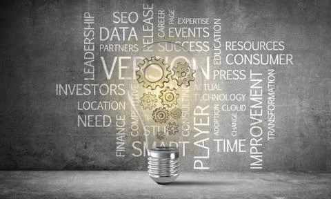Concept of lightbulb as symbol of new idea. Stock Illustration
