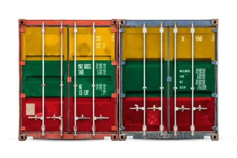 The concept of Lithuania export-import and national delivery of goods. Close- Foto stock