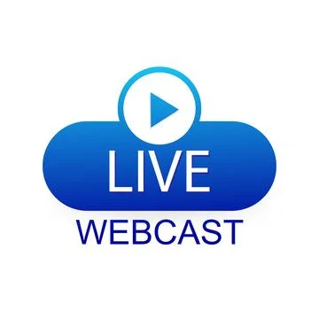 Concept live webcast for web page, banner, presentation, social media, documents 스톡 일러스트