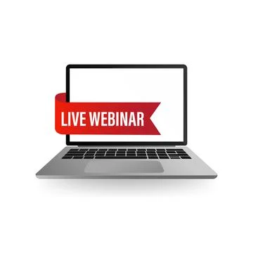 Concept live webinar for web page, banner, presentation, social media, documents Stock Illustration