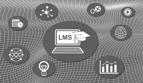 Concept of lms Illustrazione stock