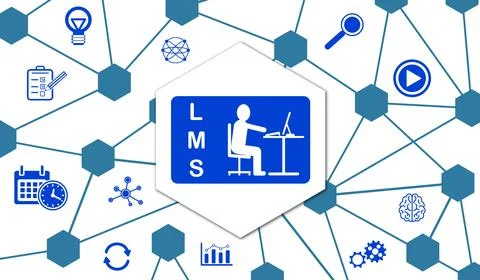 Concept of lms Illustrazione stock