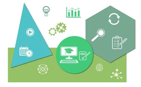 Concept of lms Illustrazione stock