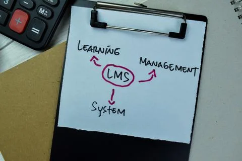 Concept of LMS - Learning Management System write on paperwork 写真素材