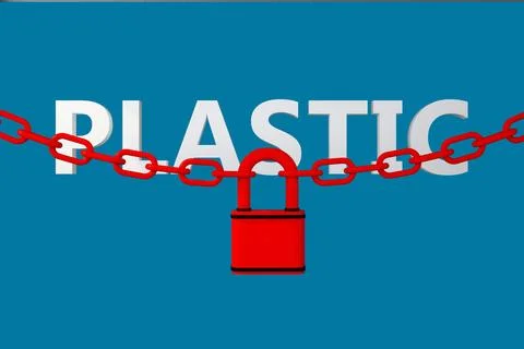 Concept lock text plastic Stock Illustration