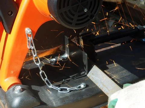 The concept of locksmith work, processing of metal products. Stock Photos