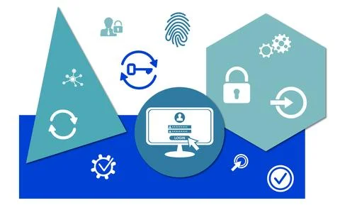 Concept of login Stock Illustration