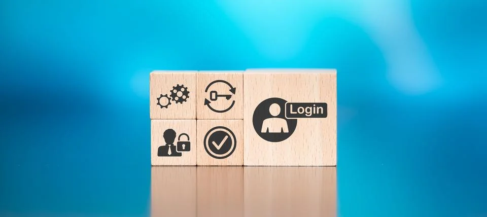 Concept of login Stock-Fotos