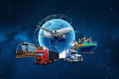 Concept of logistics and transportation Stock Illustration