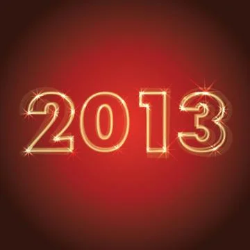 Concept of logo 2013 year  Stock Illustration