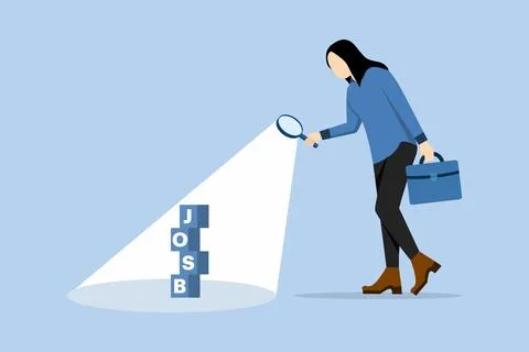 Concept of Looking for a job Stock Illustration