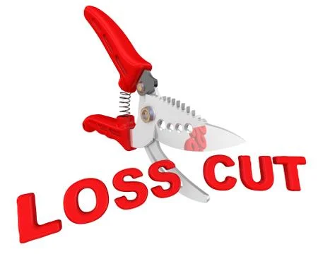The concept of loss cuts Ilustração Stock