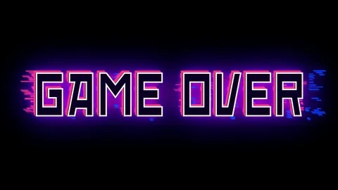 The concept of a lost game. Futuristic background with animation glitch effect . Stock Footage 103539552