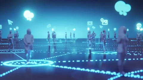 Concept low polygon People are connected by the Internet, networks are connected Stock Footage 220594047