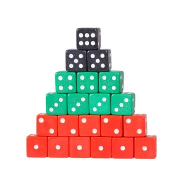 Concept luck - bone in the form of a pyramid Stock Photos