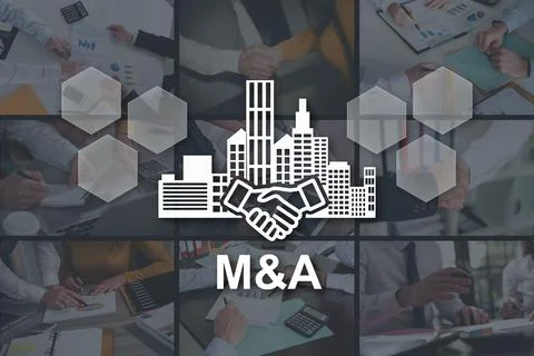 Concept of m&amp;a 스톡 사진
