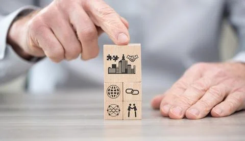 Concept of m&amp;a Stock-Fotos