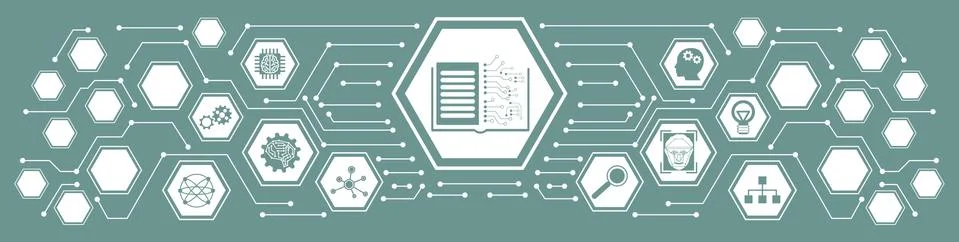 Concept of machine learning Stock Illustration