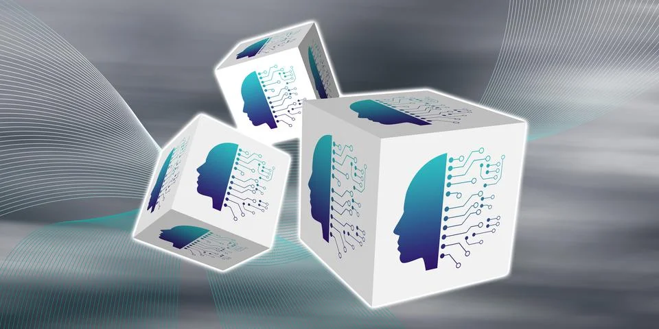 Concept of machine learning イラスト素材