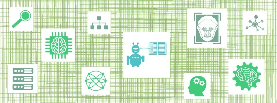 Concept of machine learning Stock Illustration