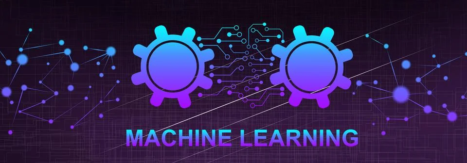 Concept of machine learning 库存插图