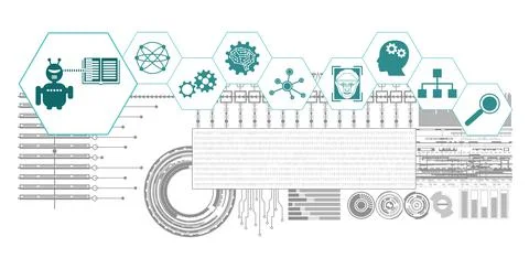 Concept of machine learning Illustrazione stock