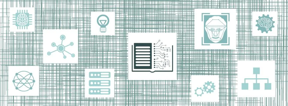 Concept of machine learning Stock Illustration