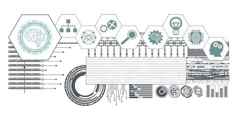 Concept of machine learning Illustrazione stock
