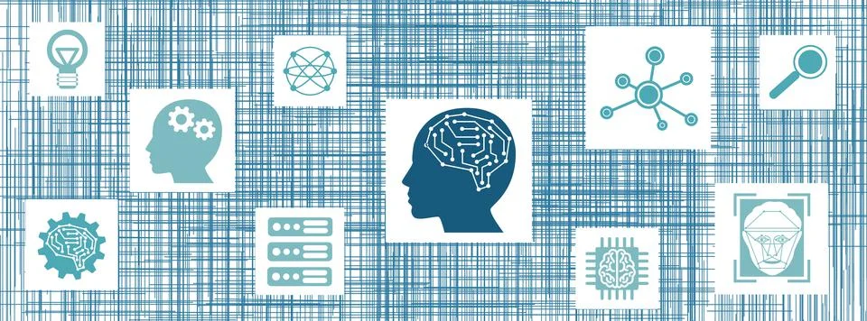 Concept of machine learning イラスト素材