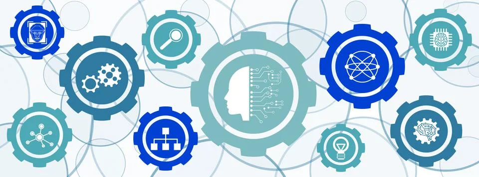 Concept of machine learning イラスト素材