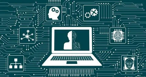 Concept of machine learning Stock Illustration