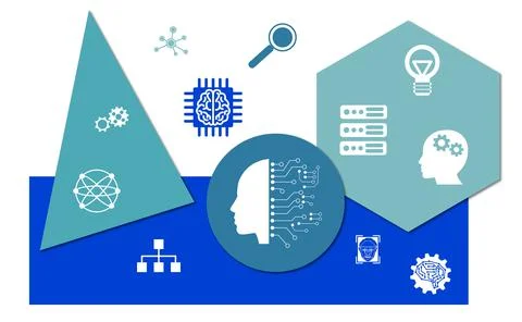 Concept of machine learning Stock Illustration