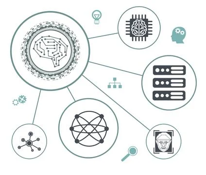 Concept of machine learning イラスト素材