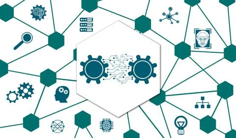 Concept of machine learning Stock Illustration