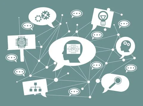 Concept of machine learning Stock Illustration