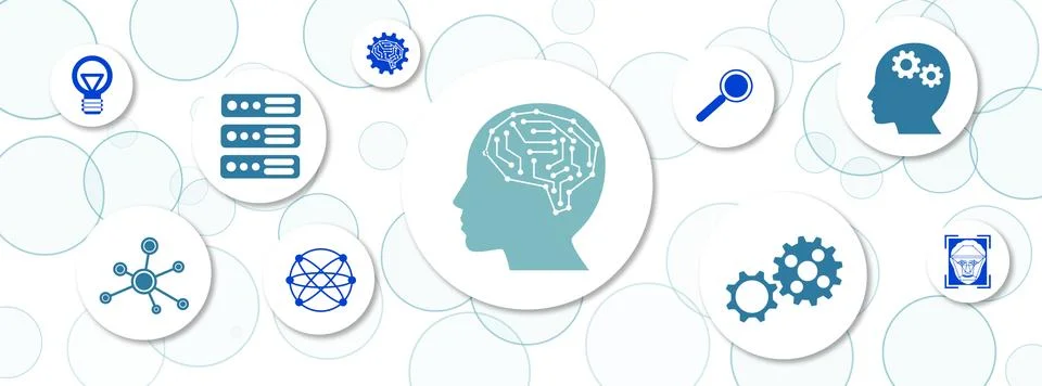 Concept of machine learning Stock Illustration