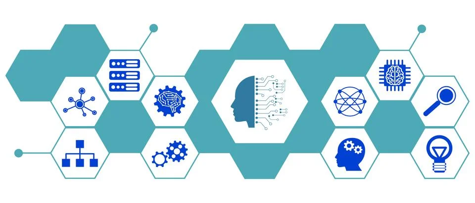 Concept of machine learning Illustrazione stock