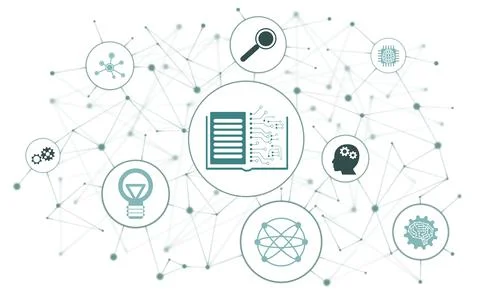 Concept of machine learning イラスト素材