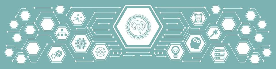 Concept of machine learning Stock Illustration