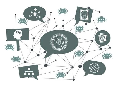 Concept of machine learning 스톡 일러스트