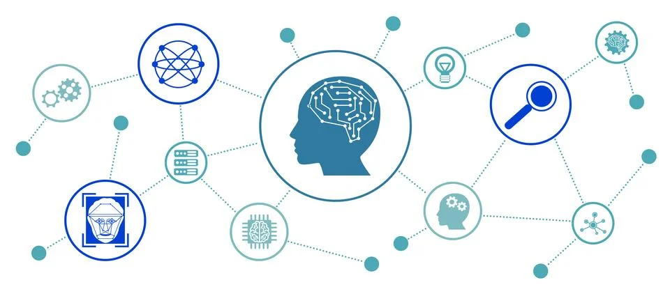 Concept of machine learning Stock Illustration