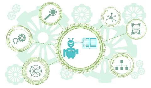 Concept of machine learning イラスト素材