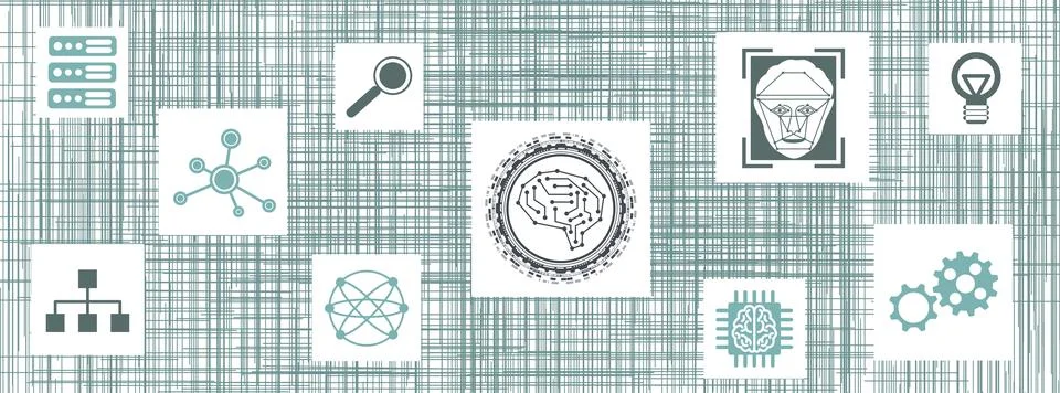Concept of machine learning 스톡 일러스트
